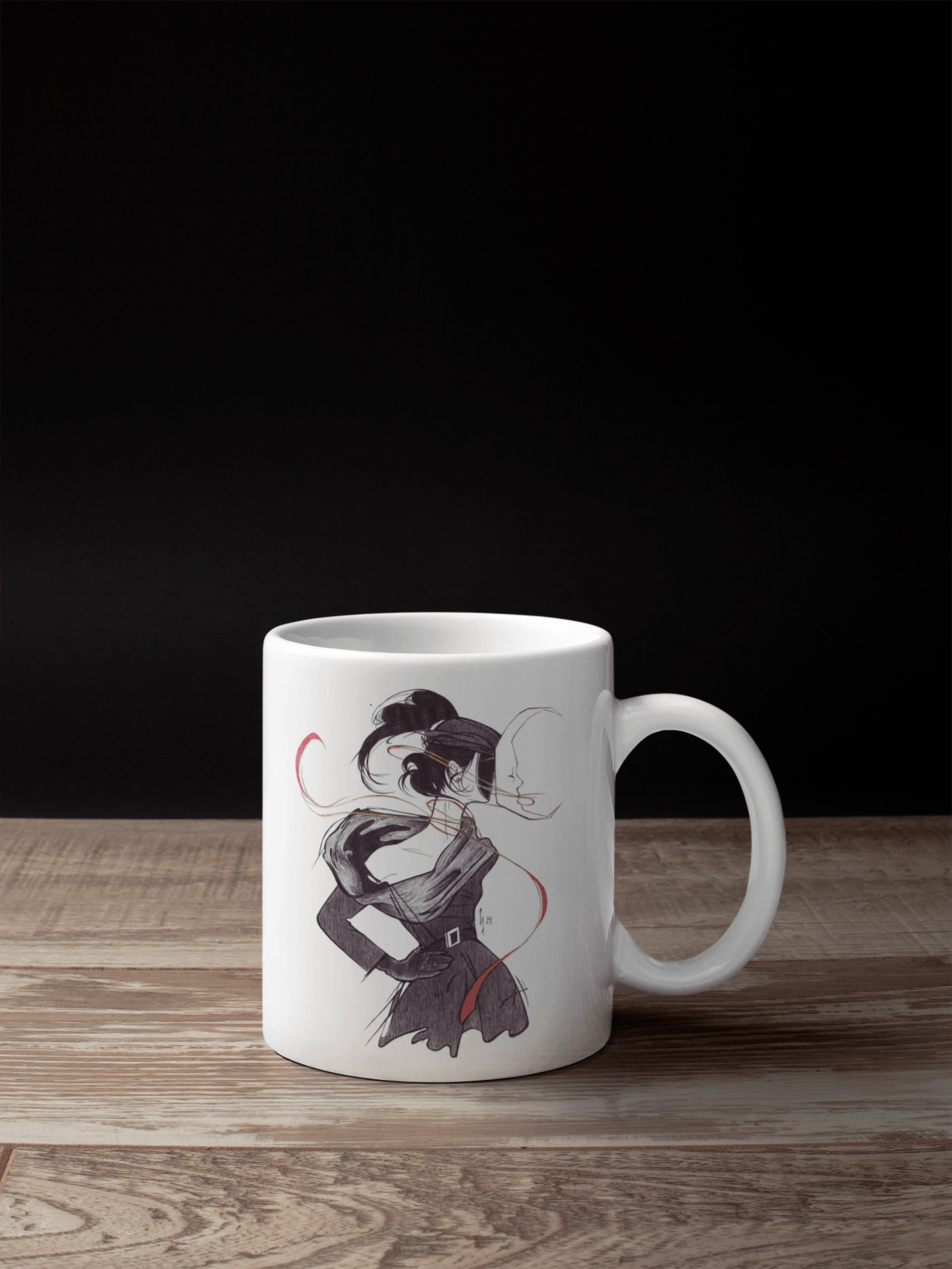 Taza de la Dama Cara de Luna