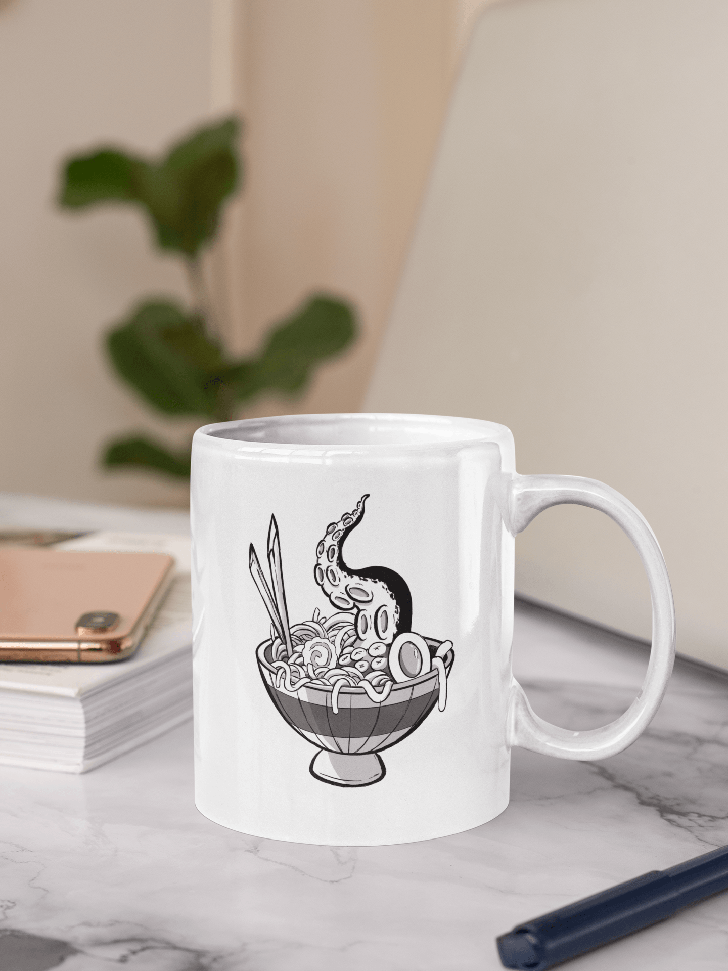 Octopus Noodle Bowl - Mug