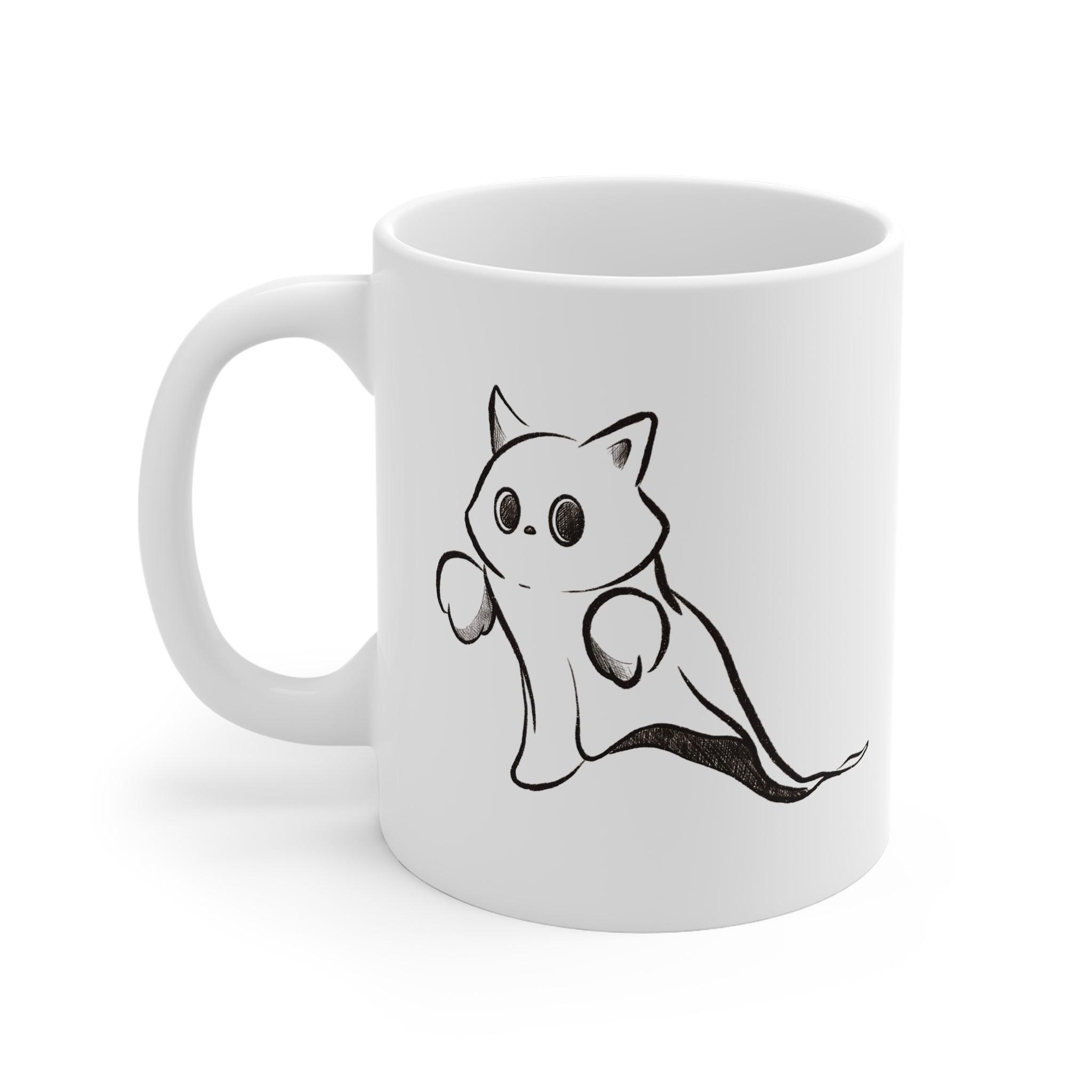 Lindo gato fantasma - taza