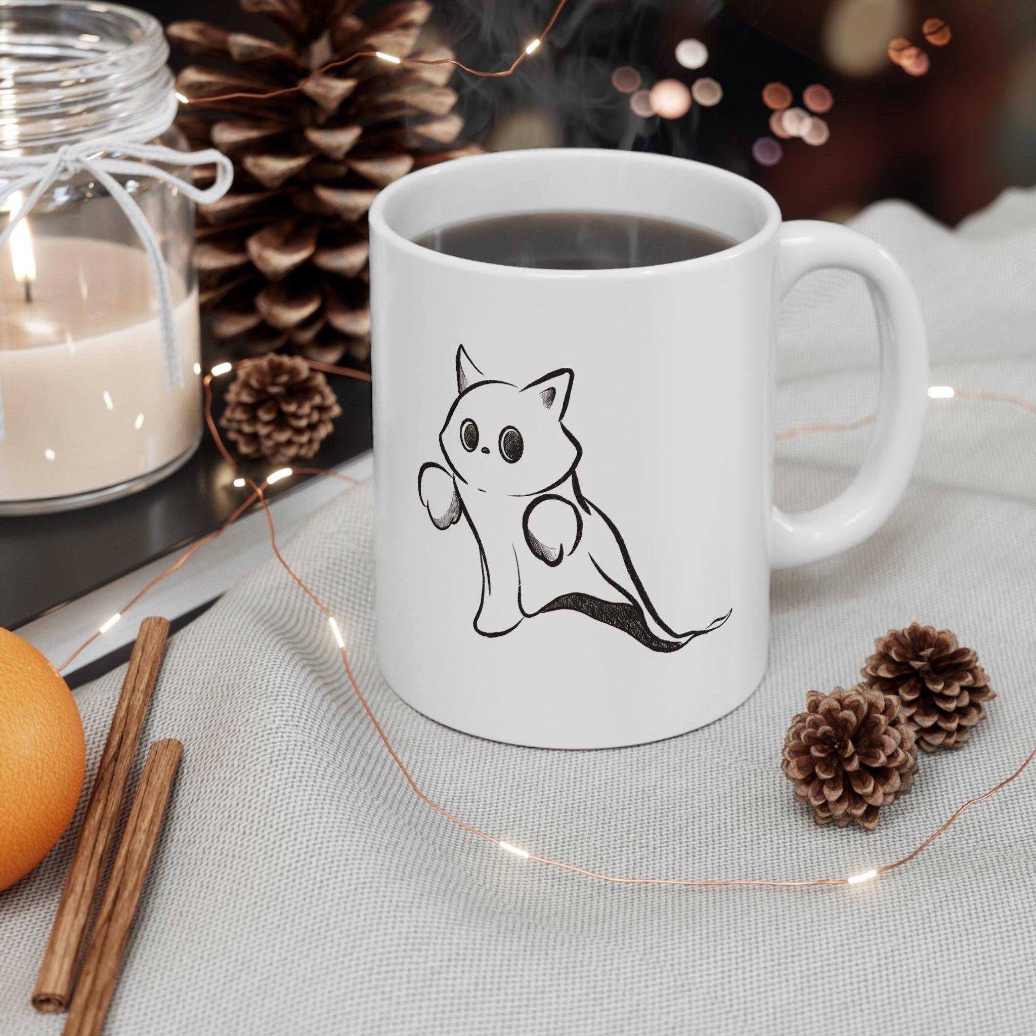 Cute Ghost Cat - Mug