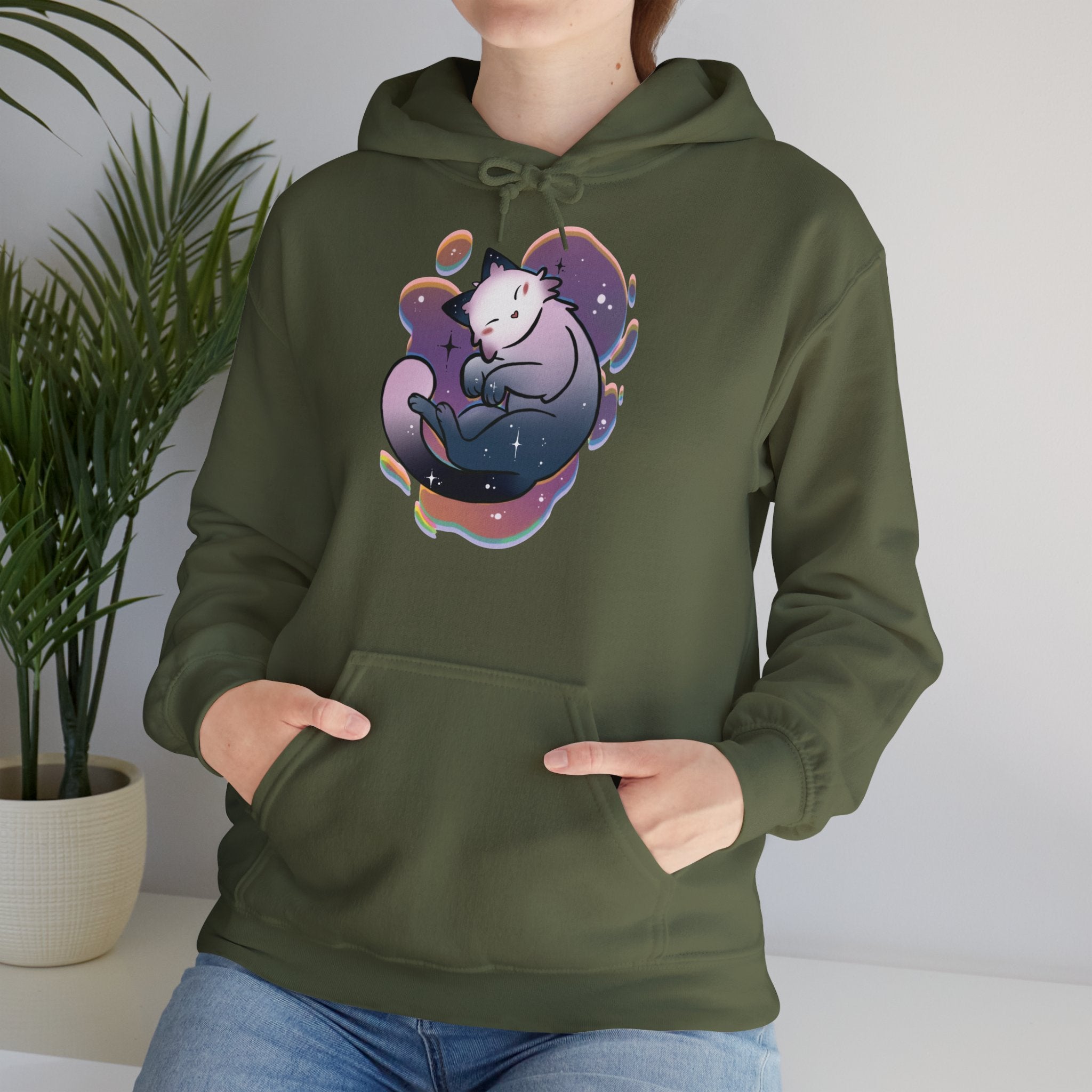 Sleeping Cat - Hooded Sweatshirt