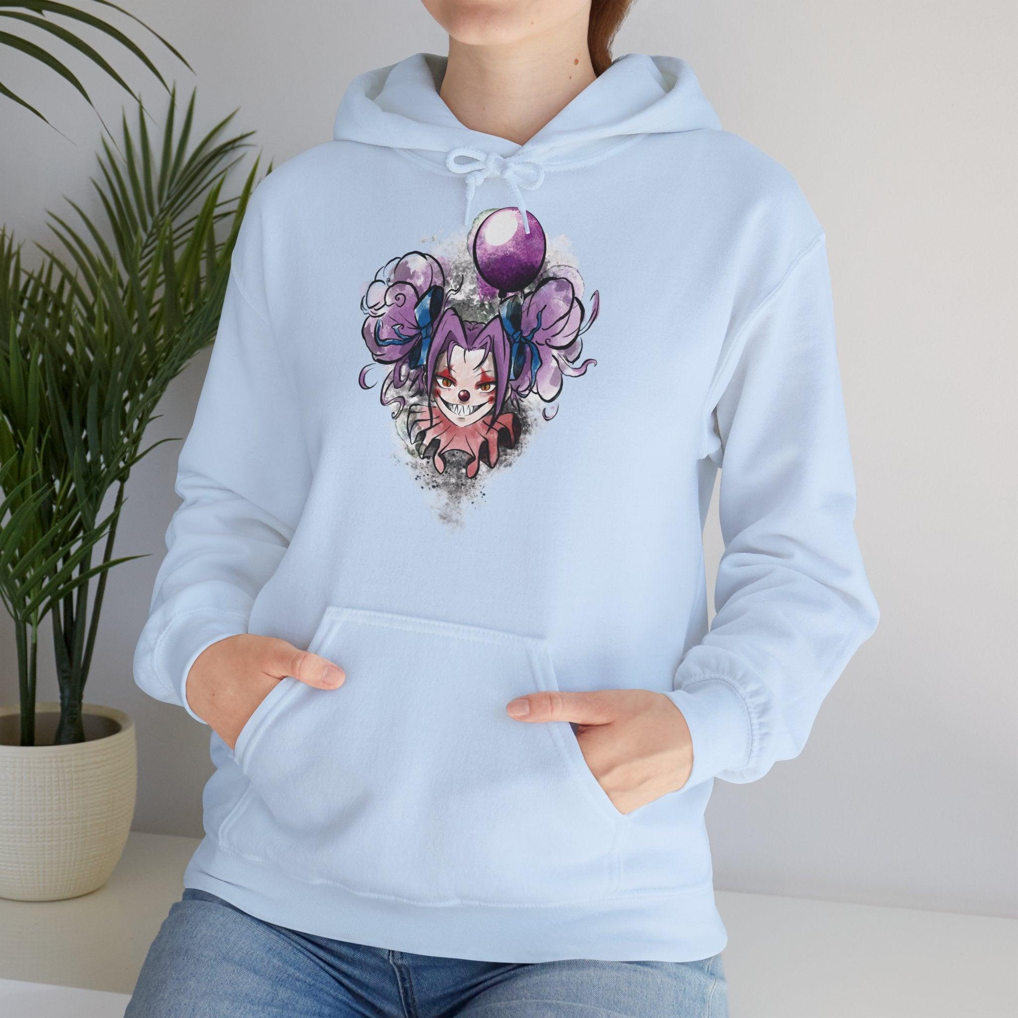 Sudadera con capucha de chica payaso